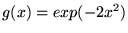 $ g(x) = exp(-2x^2) $