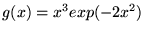 $ g(x) = x^3 exp(-2x^2) $