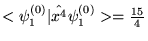 $ < \psi_1^{(0)} \vert \hat{x^4} \psi_1^{(0)} > = \frac{15}{4} $