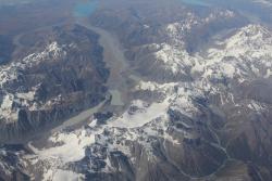 Widok z samolotu na Alpy Poudniowe