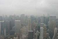 Widok na plnoc (inne kirunki byy bardziej zamglone) z Empire State Building