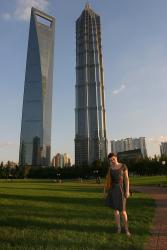 Dwa najwysze budynki Szanghaju: od lewej Shanghai World Financial Center  (SWFC) i Jin Mao Tower.